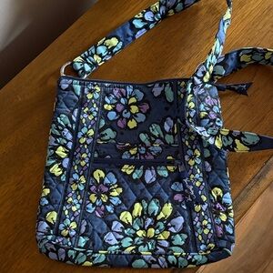 Vera Bradley Floral Crossbody Bag in Blue and Yellow